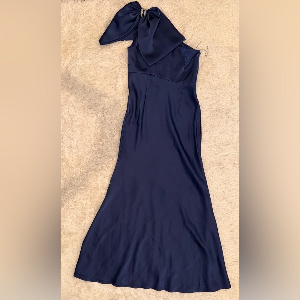 NWOT BHLDN Sachin + Babi Aubrey Satin One-Shoulder Gown Size 8 - Picture 4 of 6